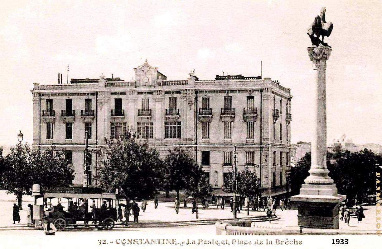 2801- Constantine - Place de la Breche - Poste - 1933.jpg
